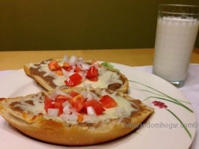 Receta Molletes Light tipo México